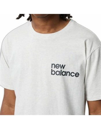 Herren Kurzarm-T-Shirt New Balance Nb Essentials Graphic 1 Sah Weiß