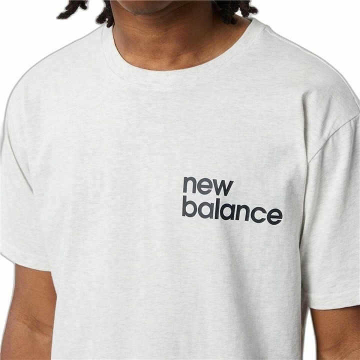 Men’s Short Sleeve T-Shirt New Balance Nb Essentials Graphic 1 Sah White
