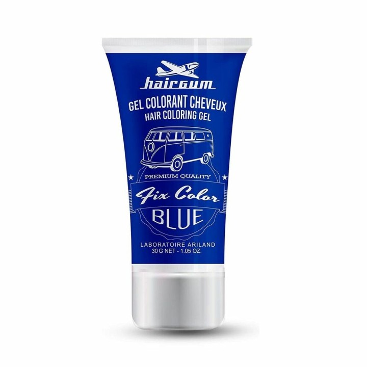 Coloración No Permanente Hairgum Fix Color Gel Fijador Azul Blue 30 ml
