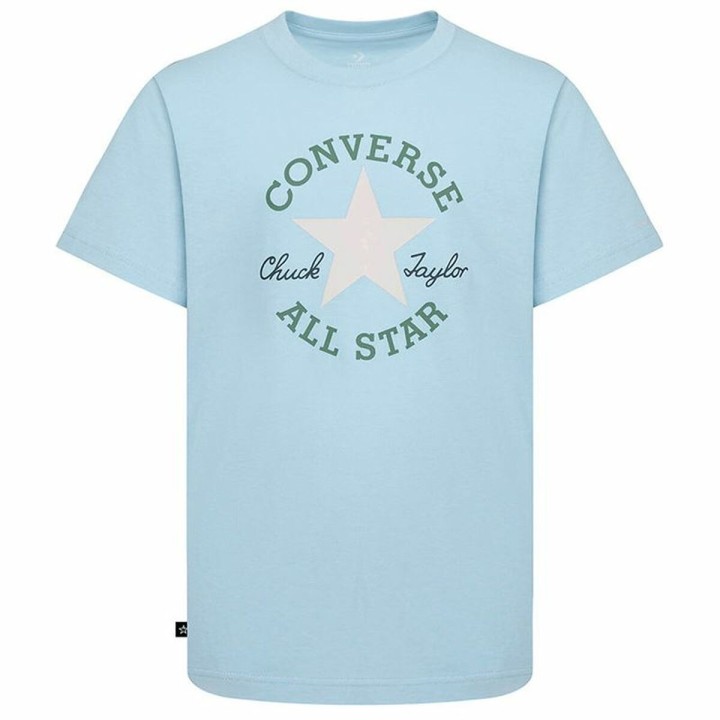 Børne Kortærmet T-shirt Converse Sustainable Core Sse Himmelblå