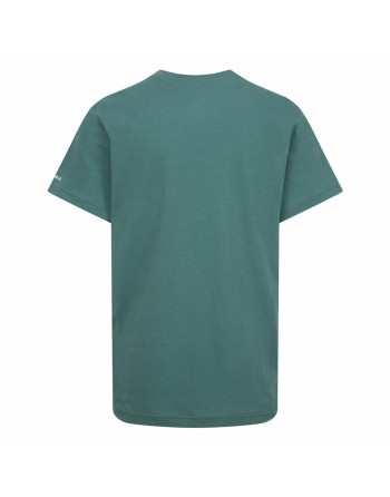 Child's Short Sleeve T-Shirt Converse Script Sneaker Gfx Sse Cyan