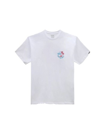 Men’s Short Sleeve T-Shirt Vans Classic Mini Dual Palm White