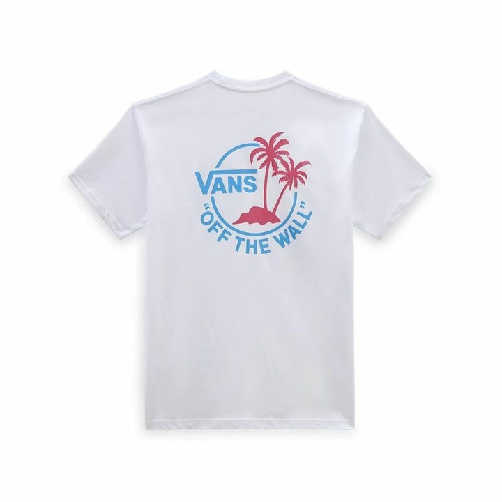 Herren Kurzarm-T-Shirt Vans Classic Mini Dual Palm Weiß