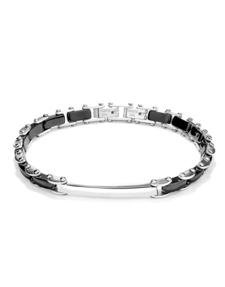 Pulsera Hombre Radiant RH000005 Negro Plateado