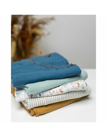 Mussola Domiva Indigo 100 x 100 cm