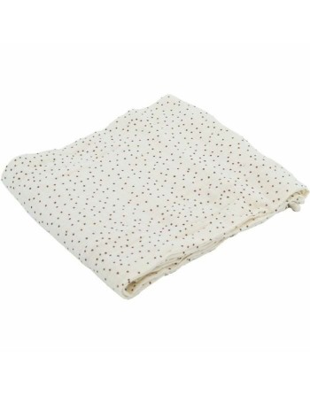 Muselina Domiva Polka dots Blanco 100 x 100 cm