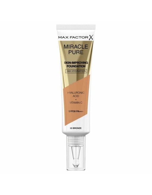 Liquid Make Up Base Max Factor Miracle Pure Spf 30 Nº 80-bronze 30 ml
