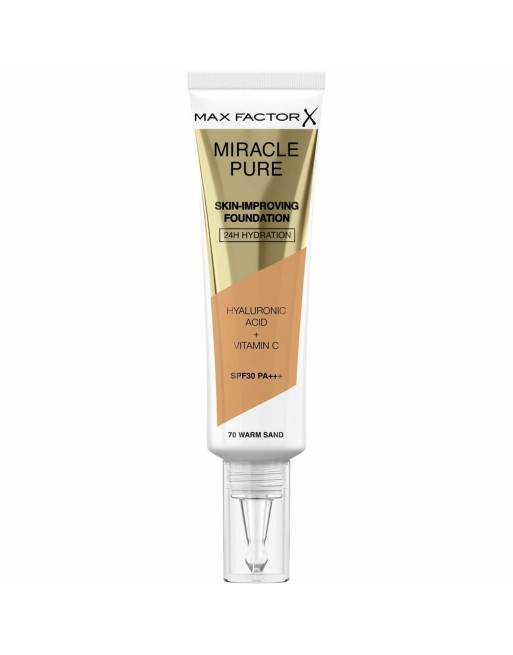 Flydende makeup foundation Max Factor Miracle Pure Spf 30 Nº 70-warm sand 30 ml