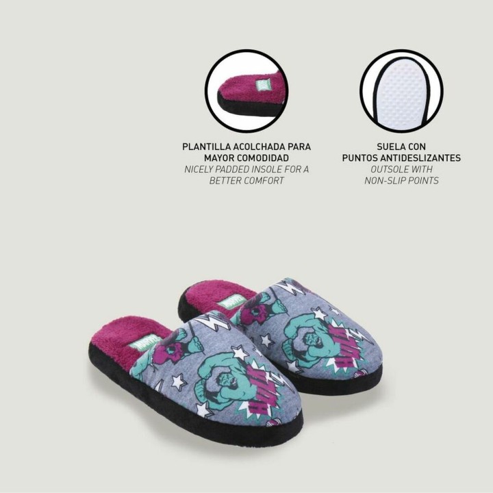 House Slippers The Avengers Grey