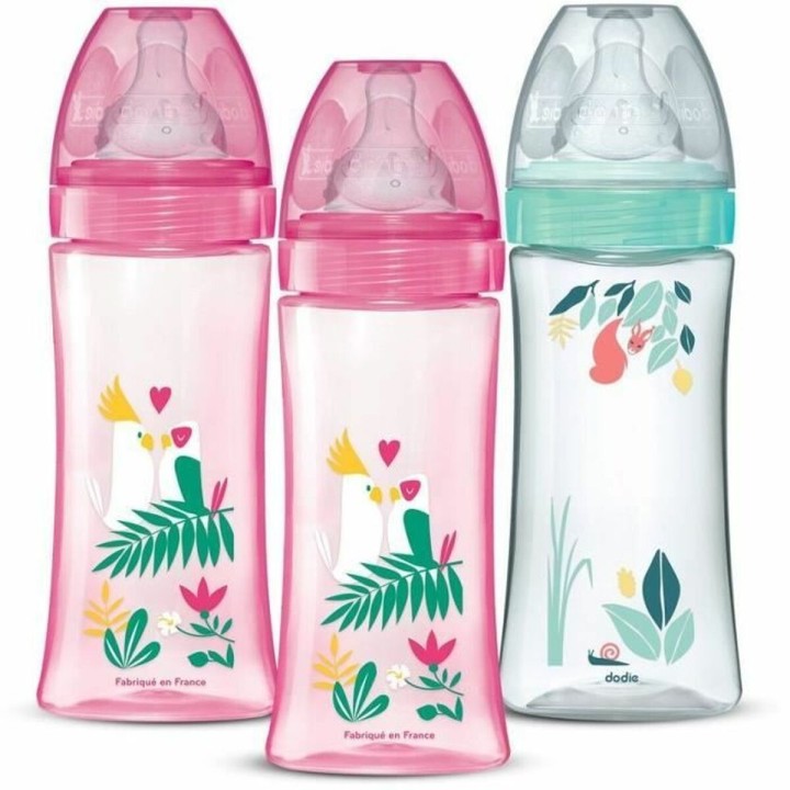 Babys flaske Dodie Bird ros