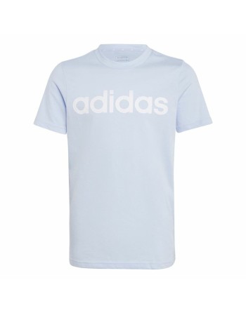 Maglia a Maniche Corte per Bambini Adidas Linear Logo Azzurro