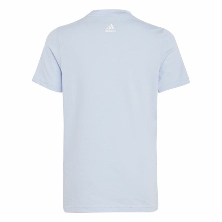 Kurzarm-T-Shirt für Kinder Adidas Linear Logo Blau