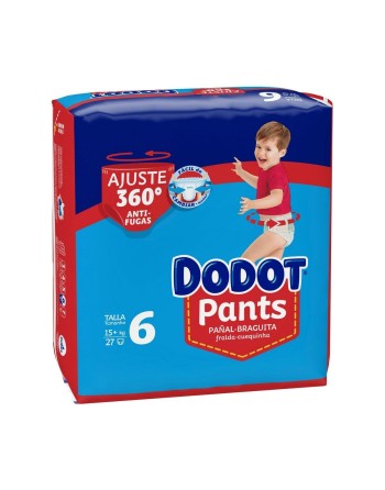 Couches jetables Dodot Dodot Pants 15+ kg Taille 6 27 Unités