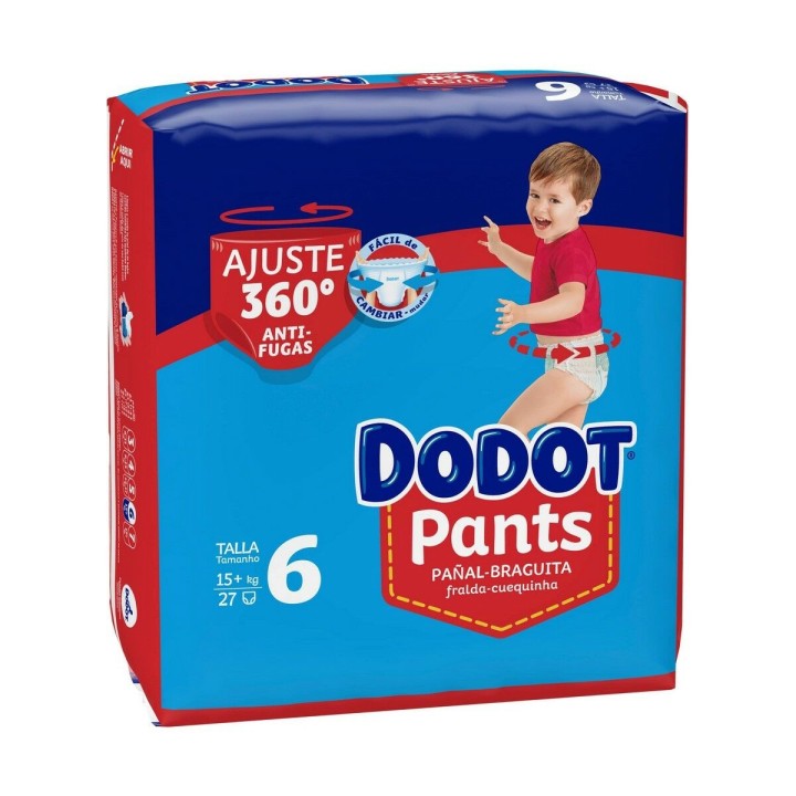 Engangsbleer Dodot Dodot Pants 15+ kg Størrelse 6 27 enheder