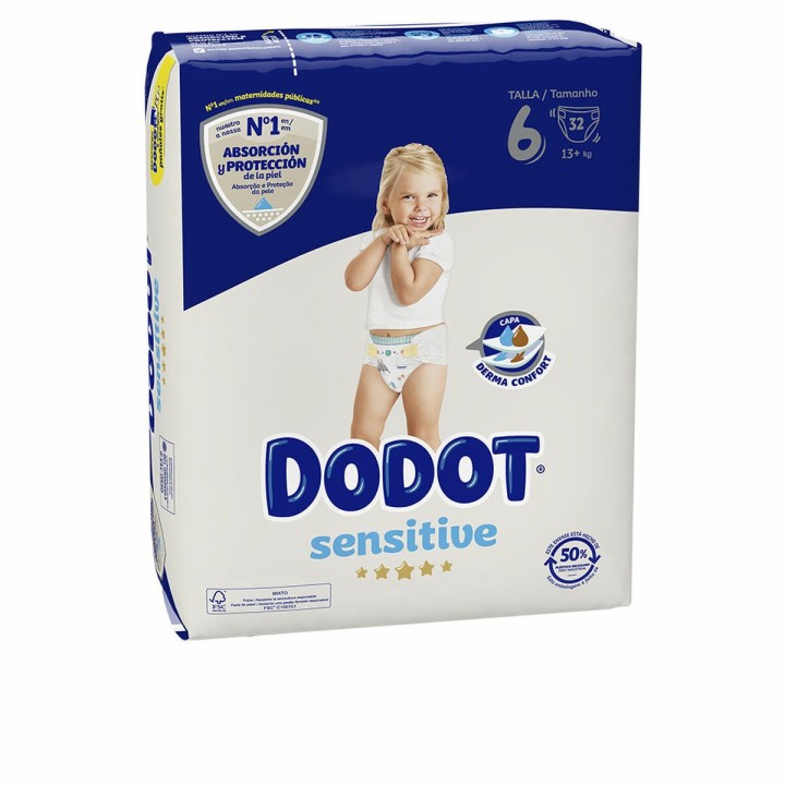 Engangsbleer Dodot Sensitive 6 +13 kg (32 enheder)