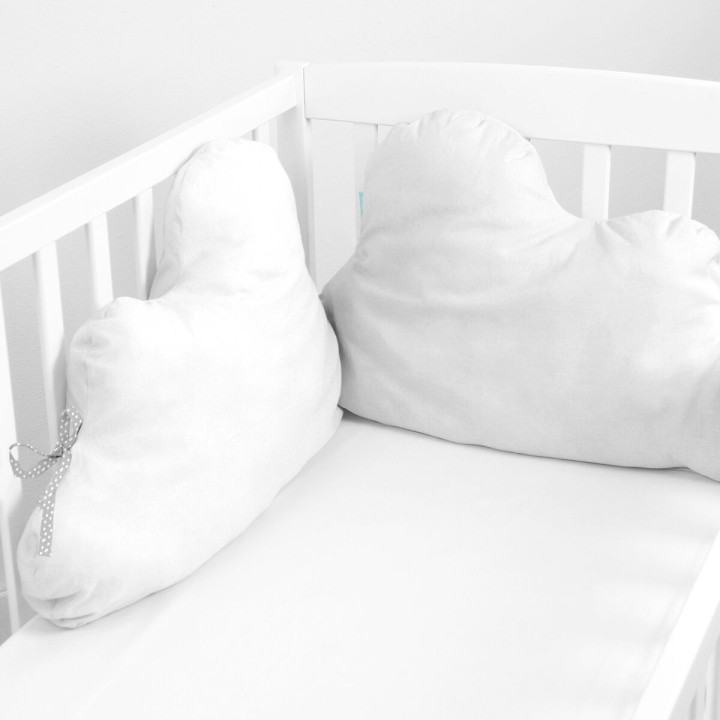 Cot protector HappyFriday BASIC KIDS White 40 x 10 x 60 cm