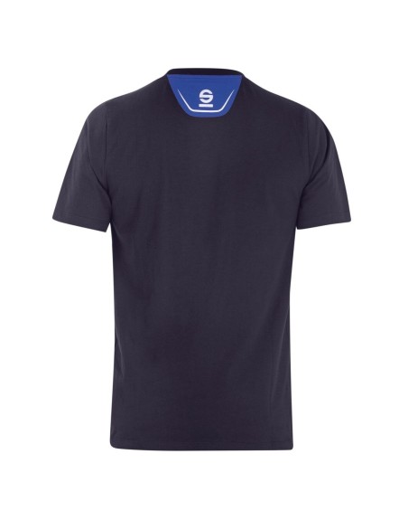 Men’s Short Sleeve T-Shirt Sparco TECH STRETCH Navy Blue