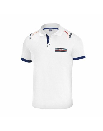 Polo de Manga Corta Hombre Sparco Martini Racing Blanco