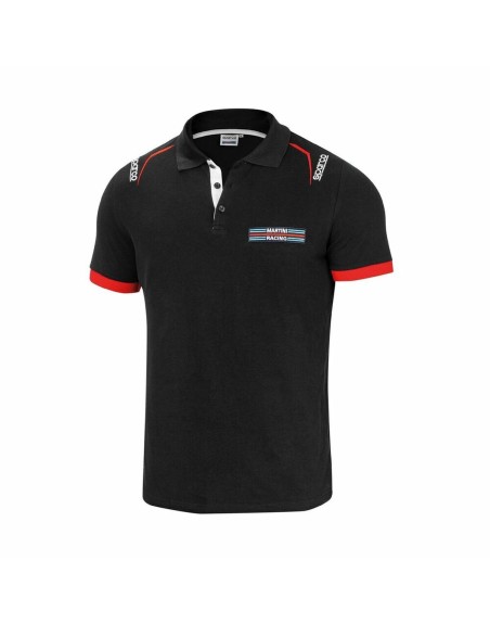 Polo à manches courtes Sparco MARTINI-R L Noir