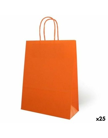 Sacs Fama 21 x 11 x 29 cm Orange Papier Avec des poignées 25 Unités