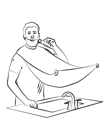 Bart-Auffang-Tuch mit Saugnäpfen Bibdy InnovaGoods