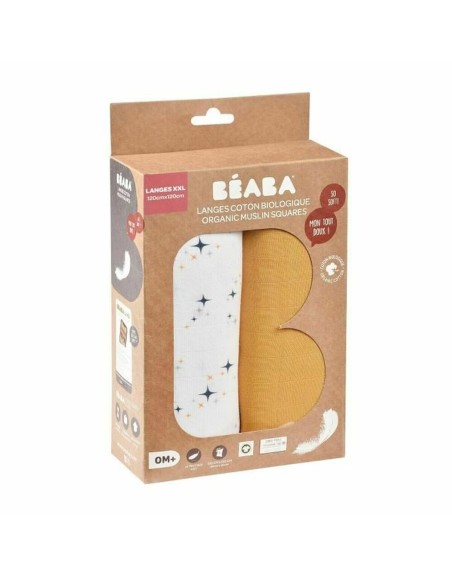 Mousseline Béaba 920393 120 x 120 cm Jaune