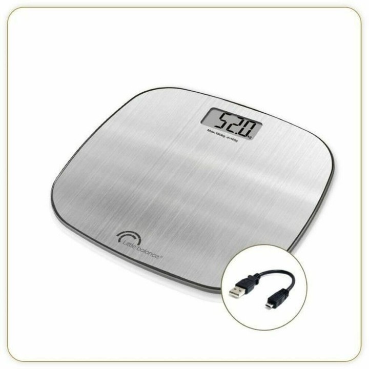 Bilancia Digitale da Bagno Little Balance 8416 Acciaio inossidabile 180 kg 30 x 30 cm