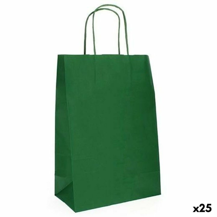 Taschen Fama 21 x 11 x 29 cm Papier Mit Griffen 25 Stück Dunkelgrün
