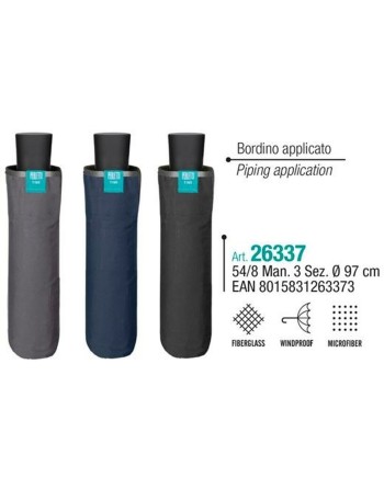 Parapluie pliable Perletti 97 cm Avec bordure