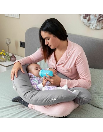 Multifunction Breastfeeding Pillow InnovaGoods Grey Multicolour (3 Units) (Refurbished A)