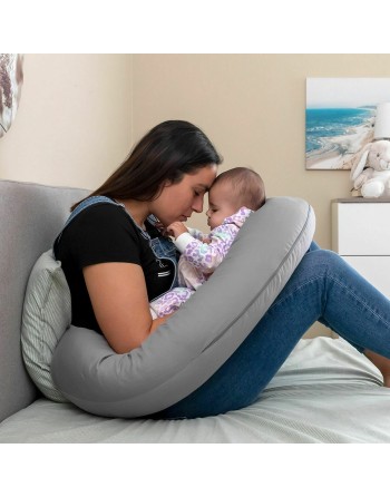Multifunction Breastfeeding Pillow InnovaGoods Grey Multicolour (3 Units) (Refurbished A)