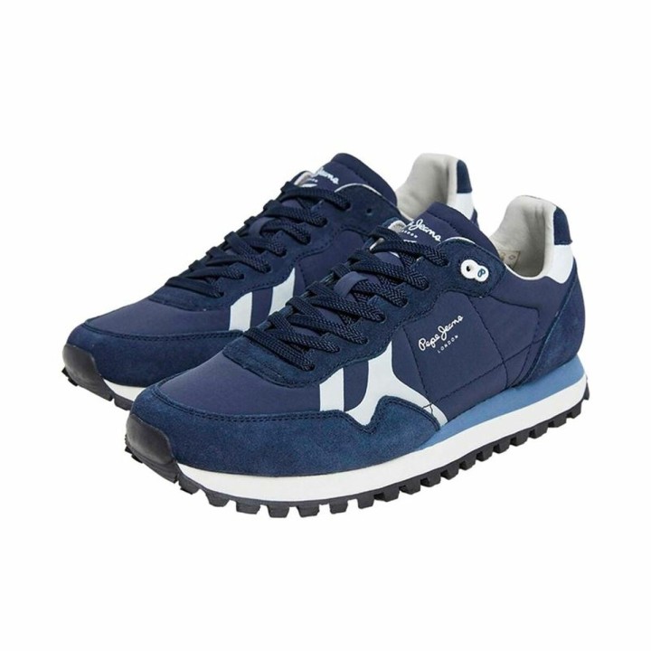 Scarpe da Tennis Casual Pepe Jeans Brit-On Prints Azzurro