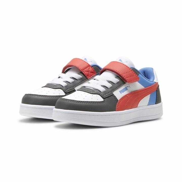 Scarpe da Tennis Casual Bambino Puma Caven 2.0 Block Cool Bianco Grigio