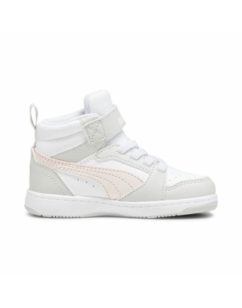Zapatillas Casual Niño Puma Rebound V6 Mid Infantil Blanco