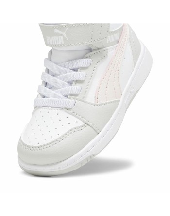 Zapatillas Casual Niño Puma Rebound V6 Mid Infantil Blanco