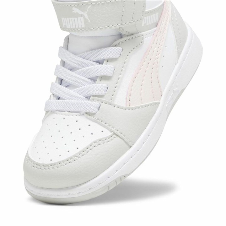 Children’s Casual Trainers Puma Rebound V6 Mid Infantil White
