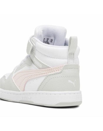 Children’s Casual Trainers Puma Rebound V6 Mid Infantil White