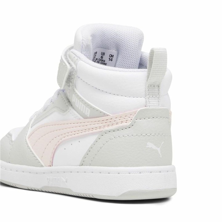 Children’s Casual Trainers Puma Rebound V6 Mid Infantil White