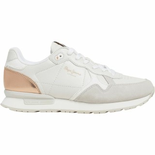 Kvinde Casual Sneakers Pepe Jeans Brit Sun Hvid