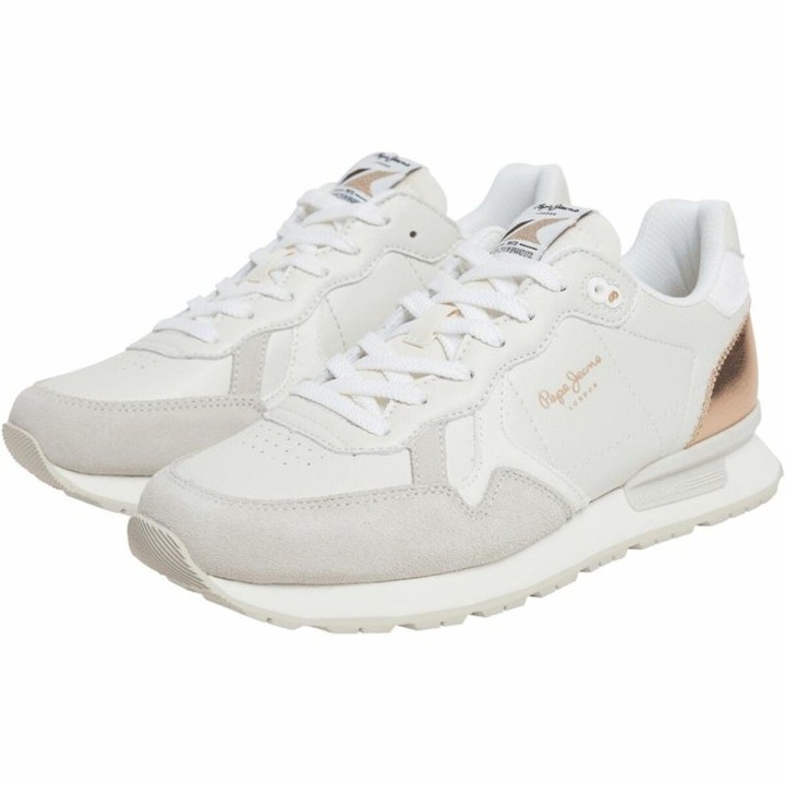 Kvinde Casual Sneakers Pepe Jeans Brit Sun Hvid