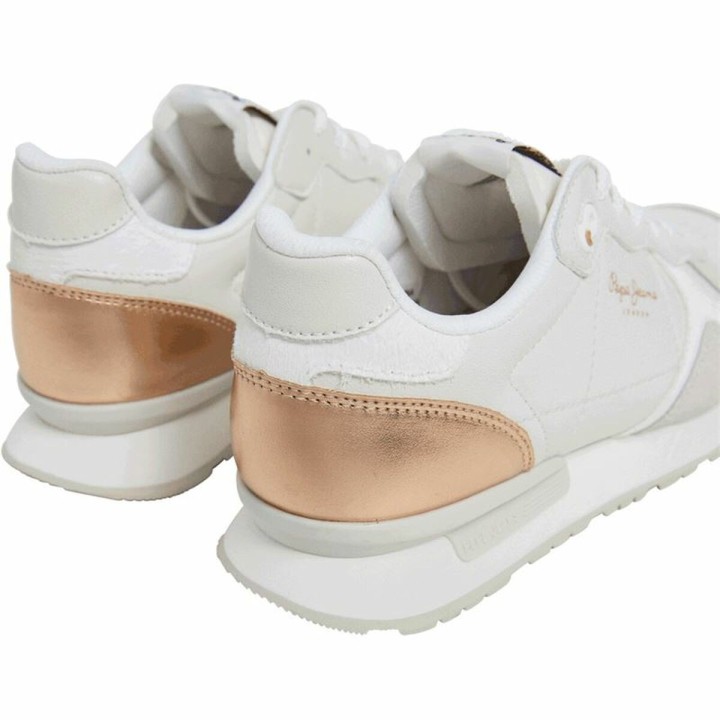Kvinde Casual Sneakers Pepe Jeans Brit Sun Hvid