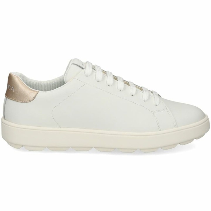 Kvinde Casual Sneakers Geox Spherica Ecub-1 Hvid