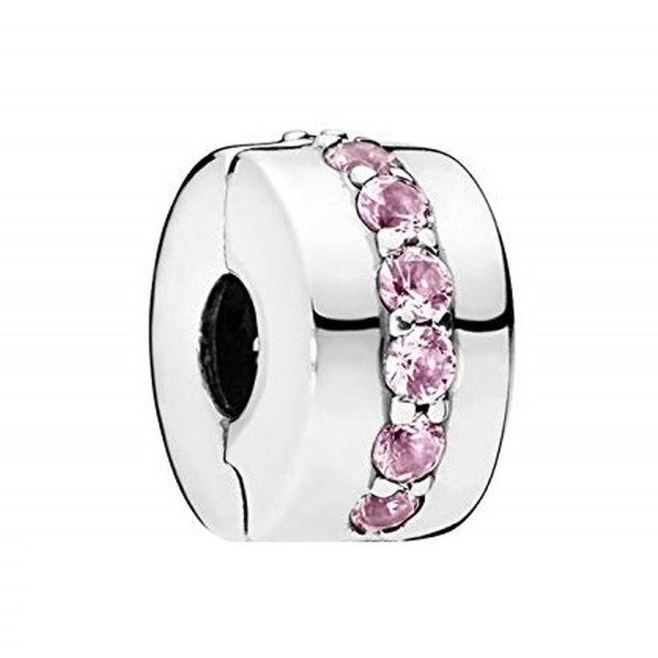 Charm da Donna Pandora PINK SPARKLING ROW CLIP