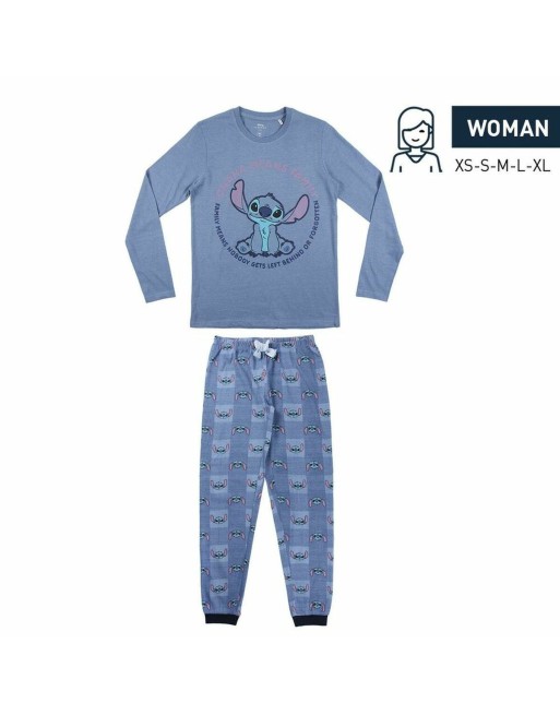 Pijama Stitch Mujer Azul