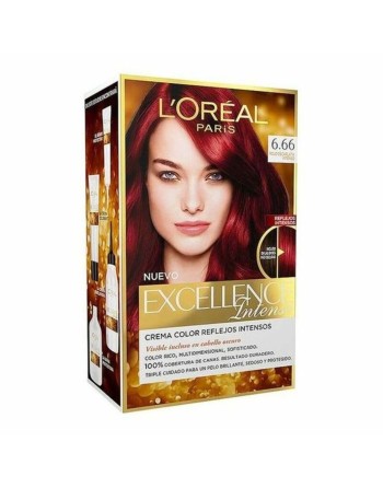 Permanent Dye Excellence Intense L'Oreal Make Up Excellence Intense Intense Scarlet Red (1 Unit)
