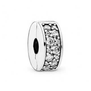 Woman's charm link Pandora CLEAR PAVE' CLIP