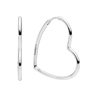 Damenohrringe Pandora ASYMMETRICAL HEART HOOP EARRINGS