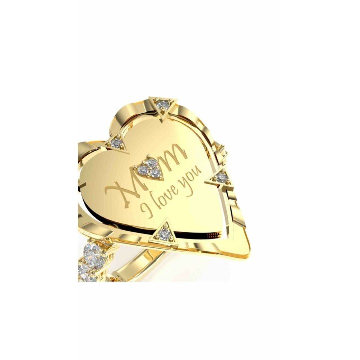 Damenring Guess JUBR04050JWYG52