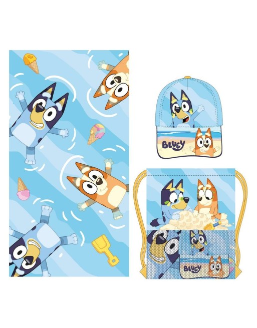 Bath towel Bluey Blue