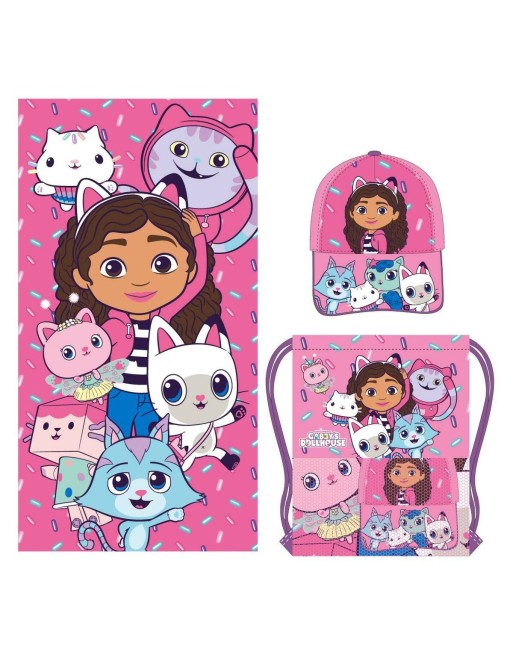 Telo da bagno Gabby's Dollhouse Rosa